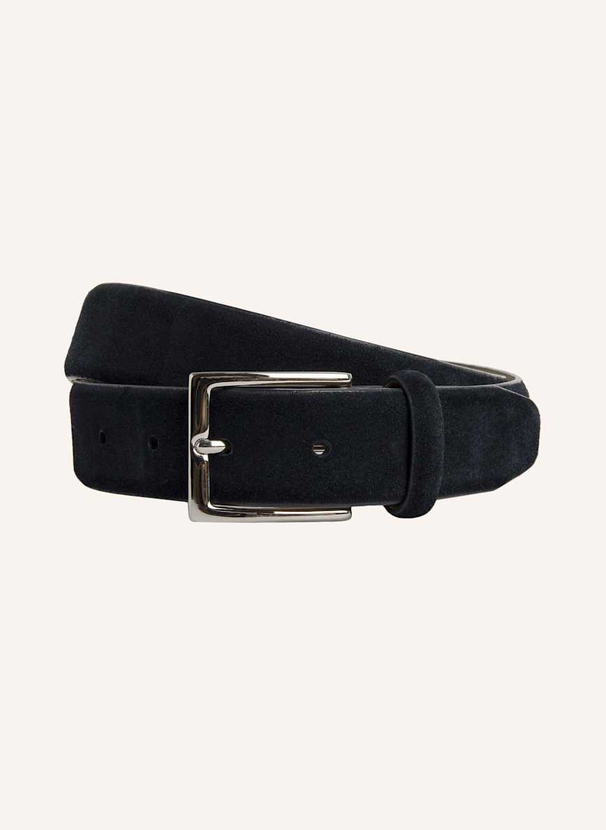 HACKETT LONDON Gürtel SUEDE FEATHER EDGE: DUNKELBLAU