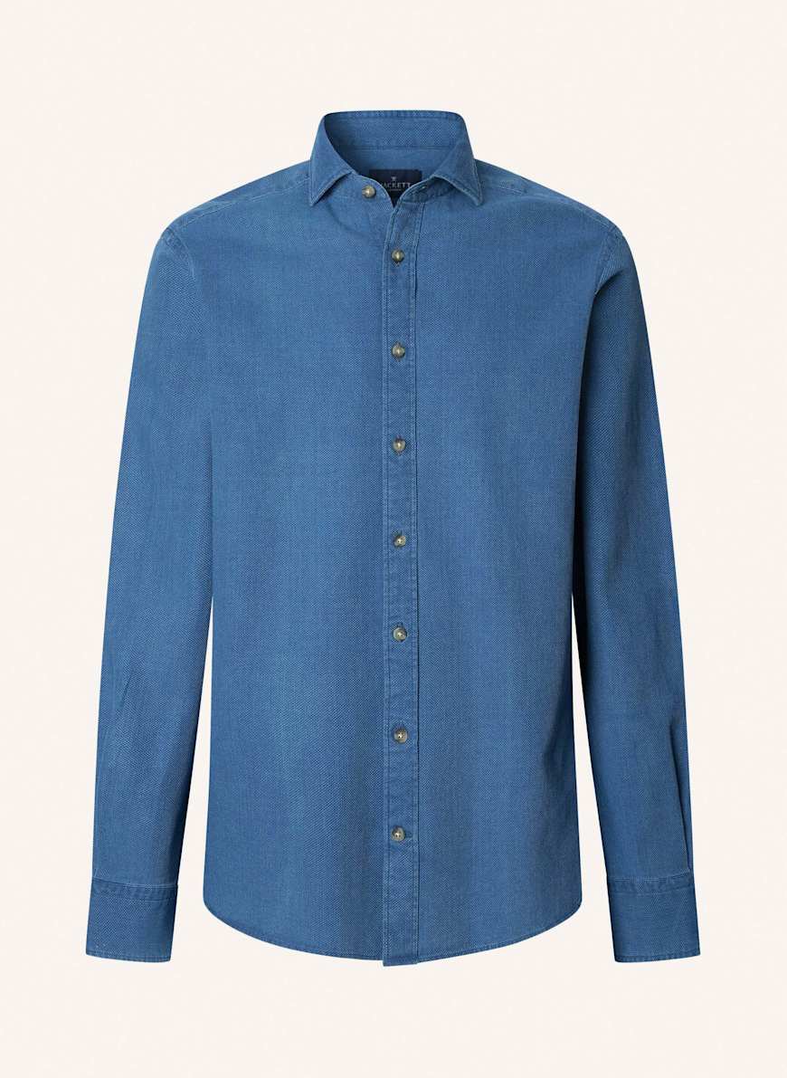 HACKETT LONDON Freizeithemd INDIGO GIRO INGLESE: DUNKELBLAU