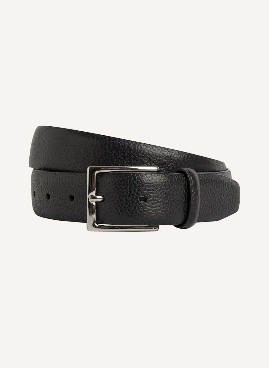 HACKETT LONDON Gürtel 32MM PEBBLE BELT: SCHWARZ