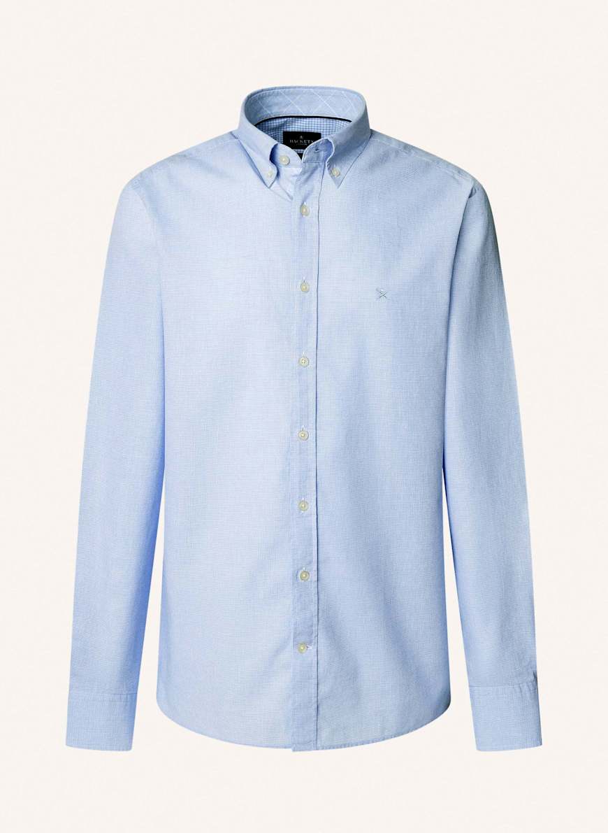 HACKETT LONDON Freizeithemd COT LIN MULTI TRIM: HELLBLAU