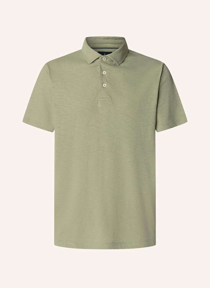 HACKETT LONDON Poloshirt SWIM PALM COTT LINEN: GRÜN