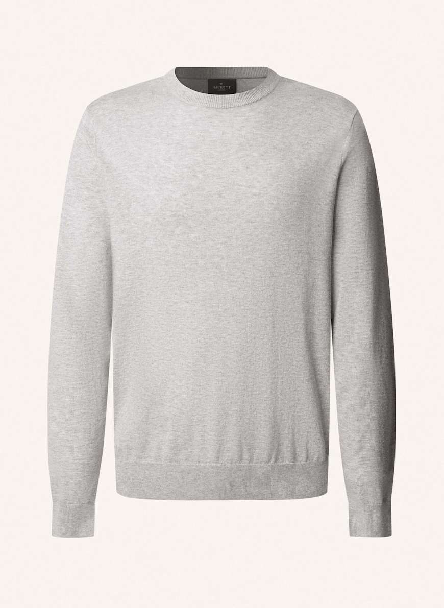 HACKETT LONDON Pullover COTTON CASH CREW: HELLGRAU