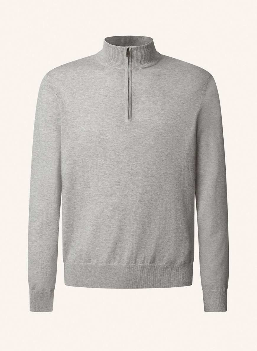 HACKETT LONDON Pullover COTTON CASH HZIP.: HELLGRAU
