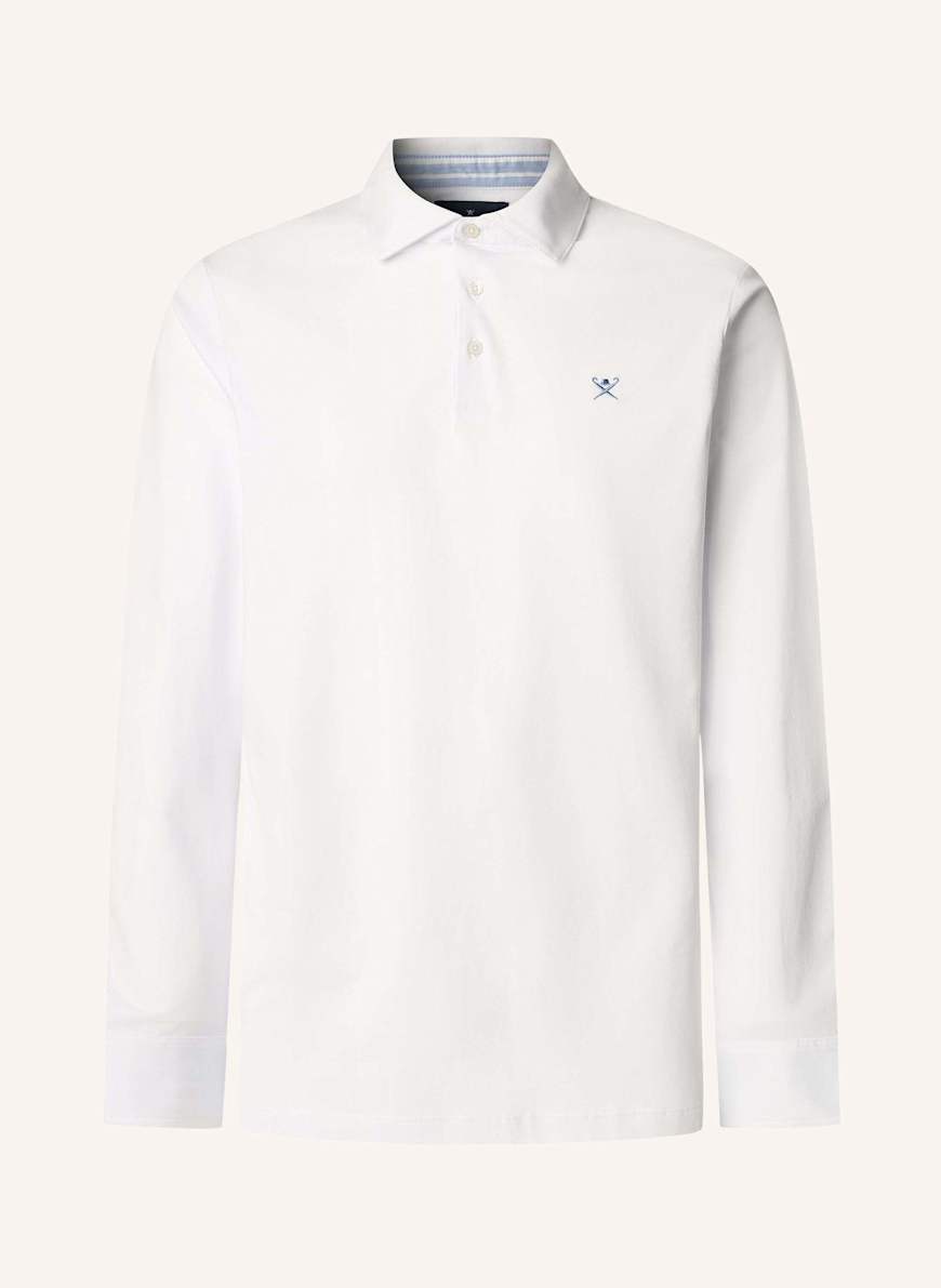 HACKETT LONDON Poloshirt WOVEN TRIM JSY LS: WEISS