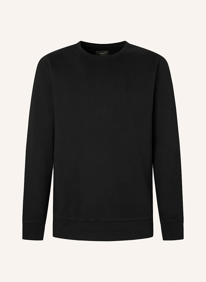 HACKETT LONDON Pullover DOUBLE KNIT CREW: SCHWARZ