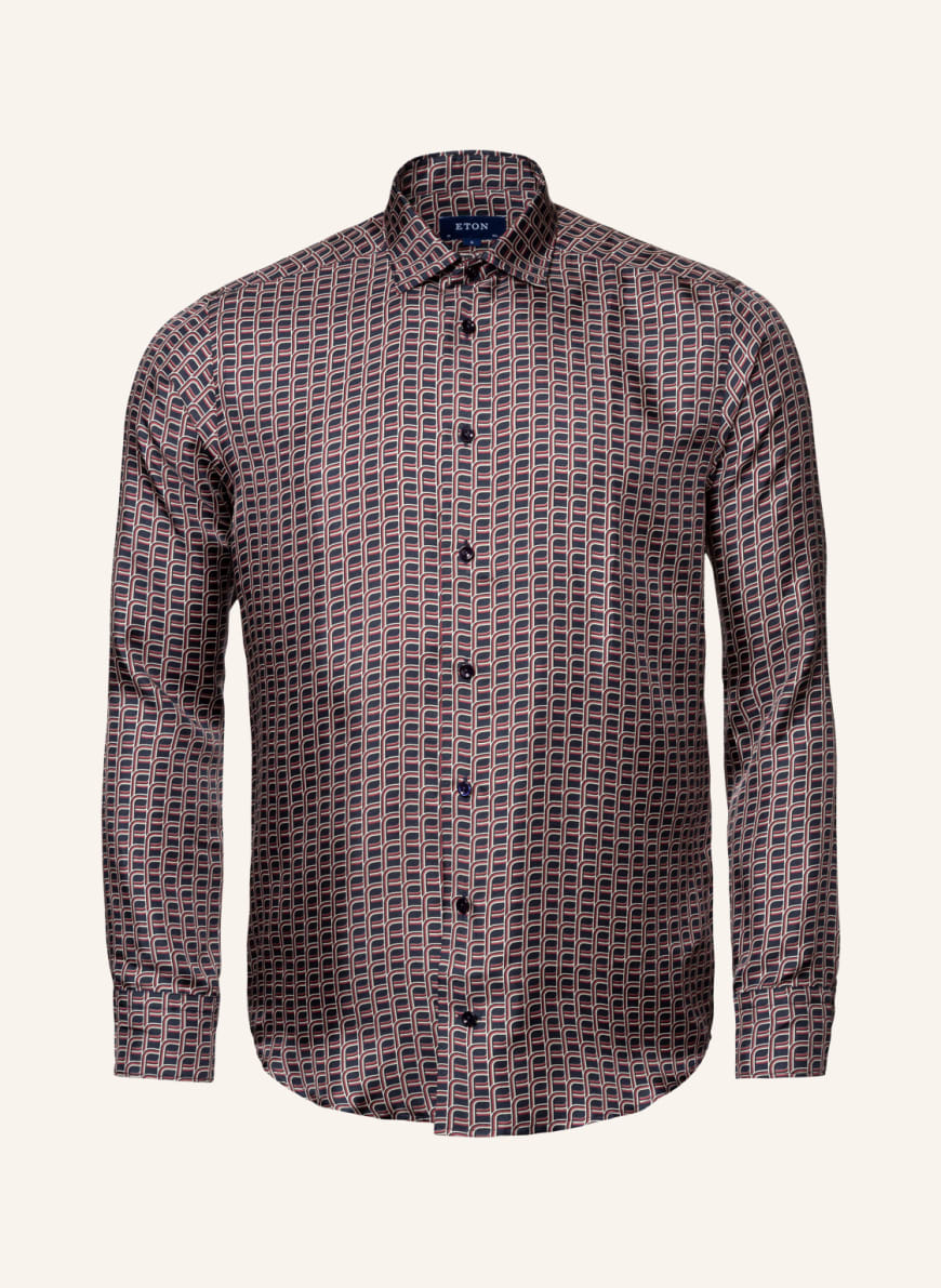 ETON Hemd aus Seiden-Twill Slim Fit, Farbe: DUNKELROT(Bild 1)