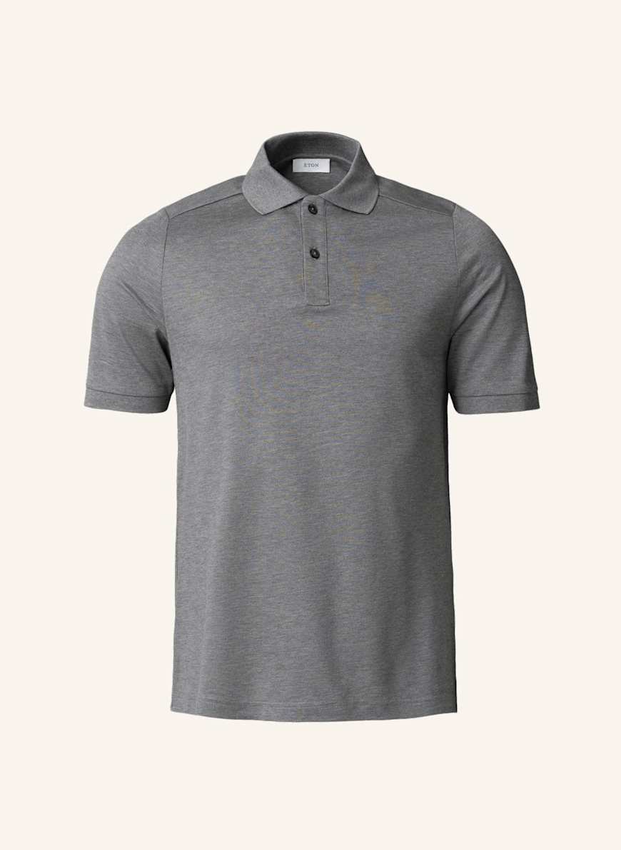 ETON Hemd Filo Di Scozia Baumwolle Piqué Regular Fit: DUNKELGRAU