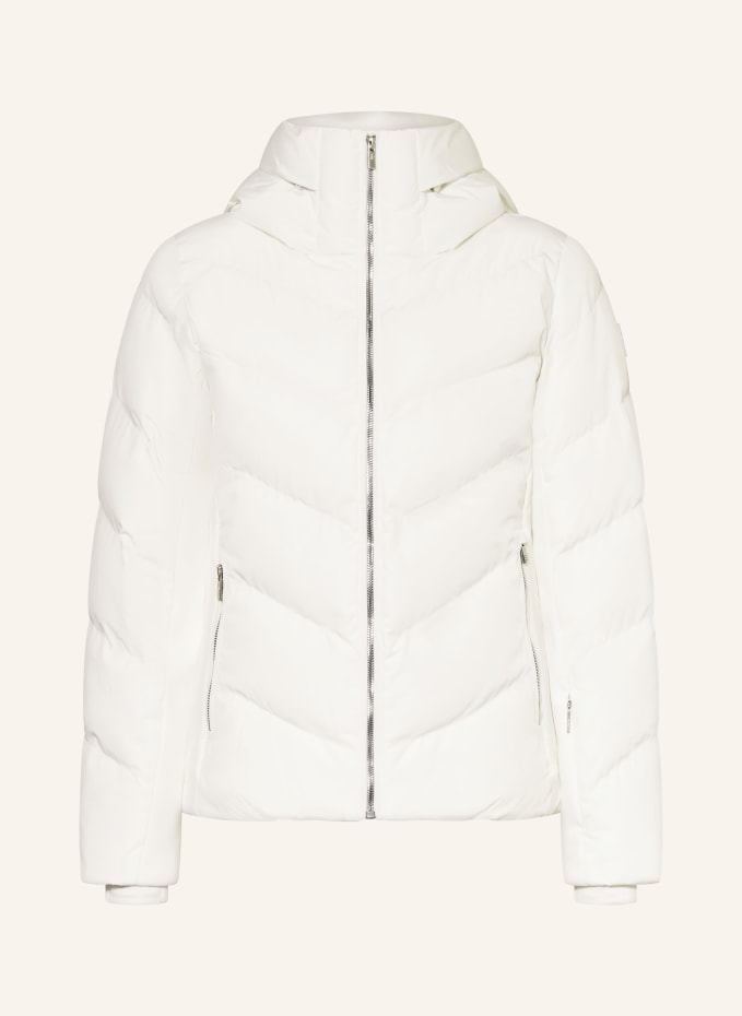 fusalp スキーウェアフード付きホワイトダウンジャケット fusalp Softshell ski jacket DELPHINE II in white