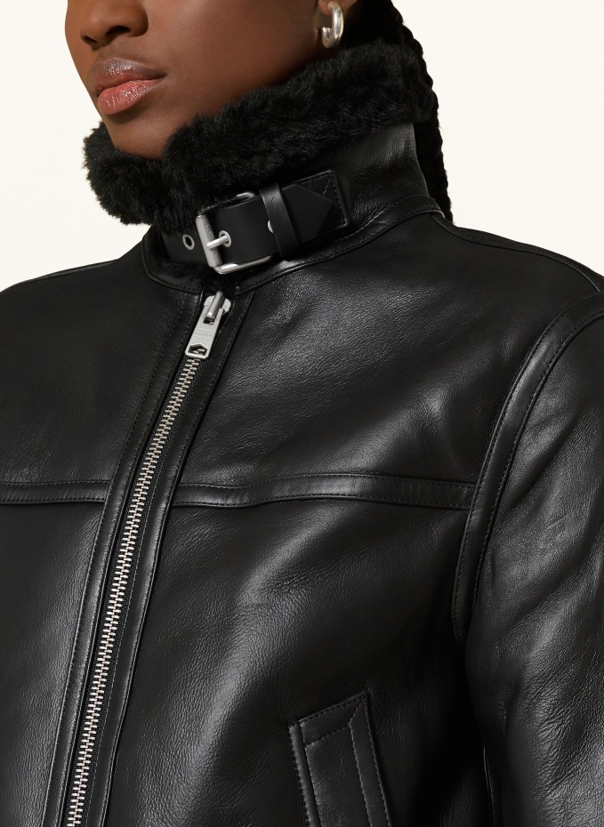 ALLSAINTS Leather jacket LOREL in black