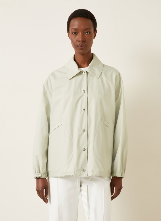 90's JIL SANDER Cotton Jersey Blouson ① JIL SANDER blouson in light green