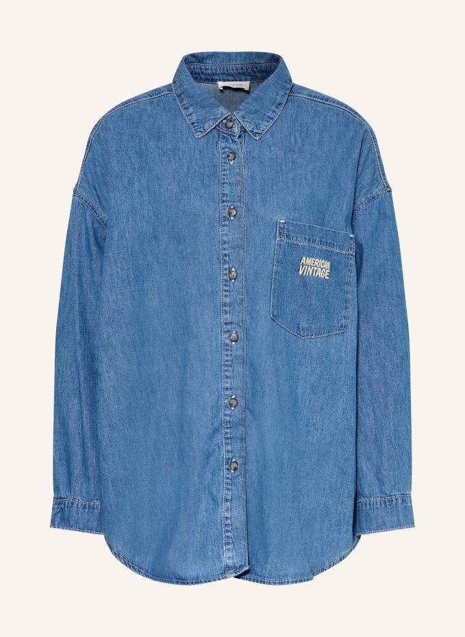 American Vintage IZEWAY Denim Blouse in blue