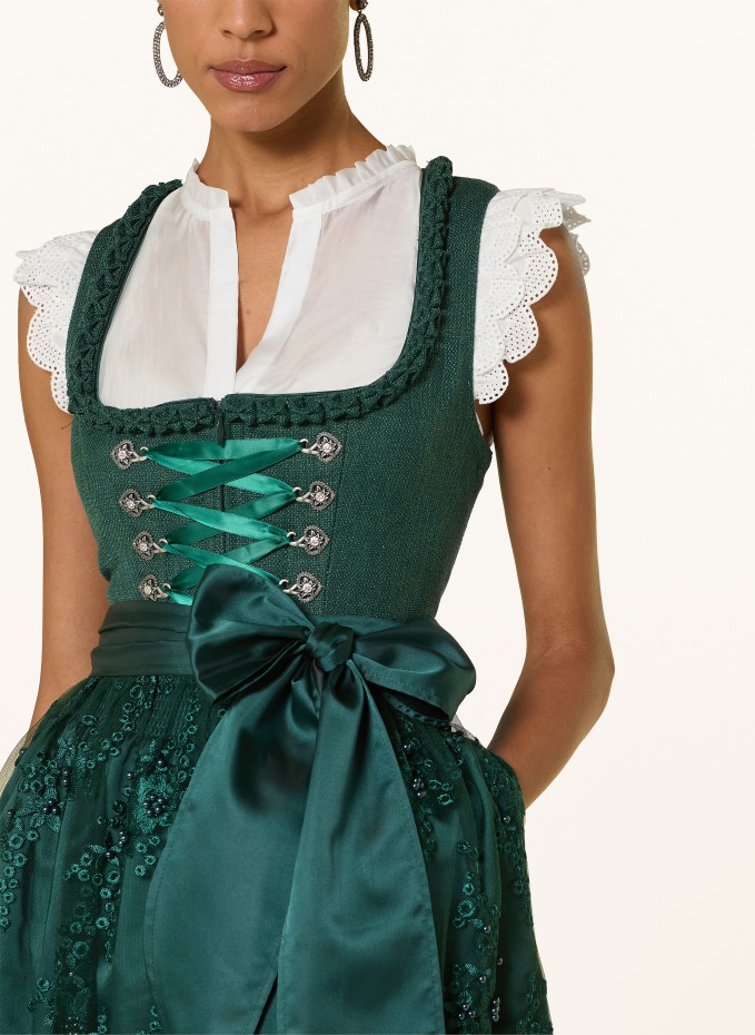green dirndl dress Curvy Bavarian Dirndl Black and Green