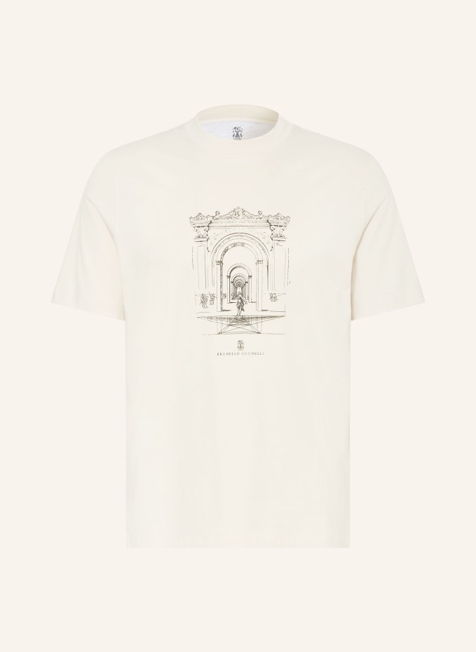 BRUNELLO CUCINELLI モニーレ装飾 半袖カットソー XS 白 BRUNELLO CUCINELLI T-shirt in cream