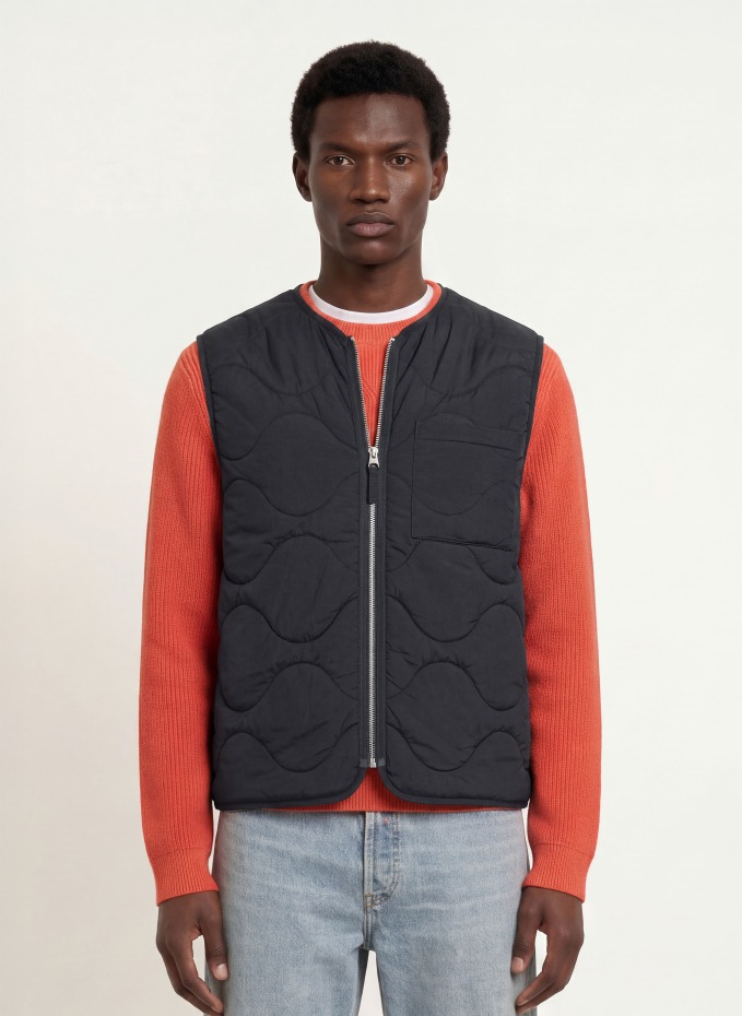 archiアーキ BLOCK PRINT QUILTED VEST ARCHI アーキ BLOCK PRINT QUILTED VEST Reversible Quilted Jackets