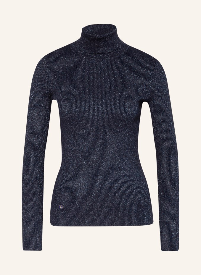 LAUREN RALPH LAUREN Turtleneck sweater with glitter thread in gold