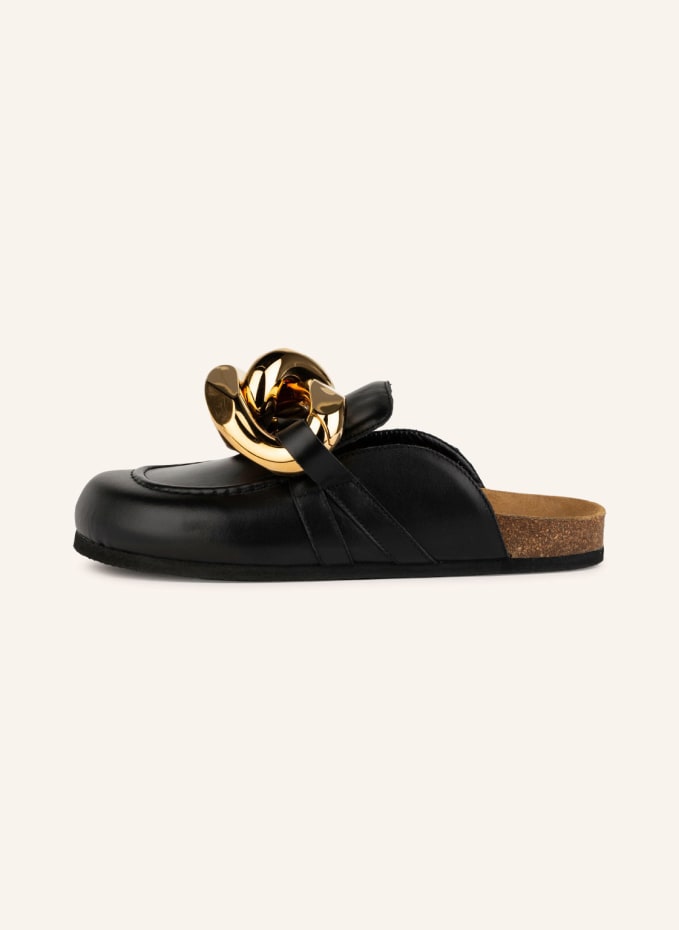 JW ANDERSON Mules CHAIN in schwarz/ silber 