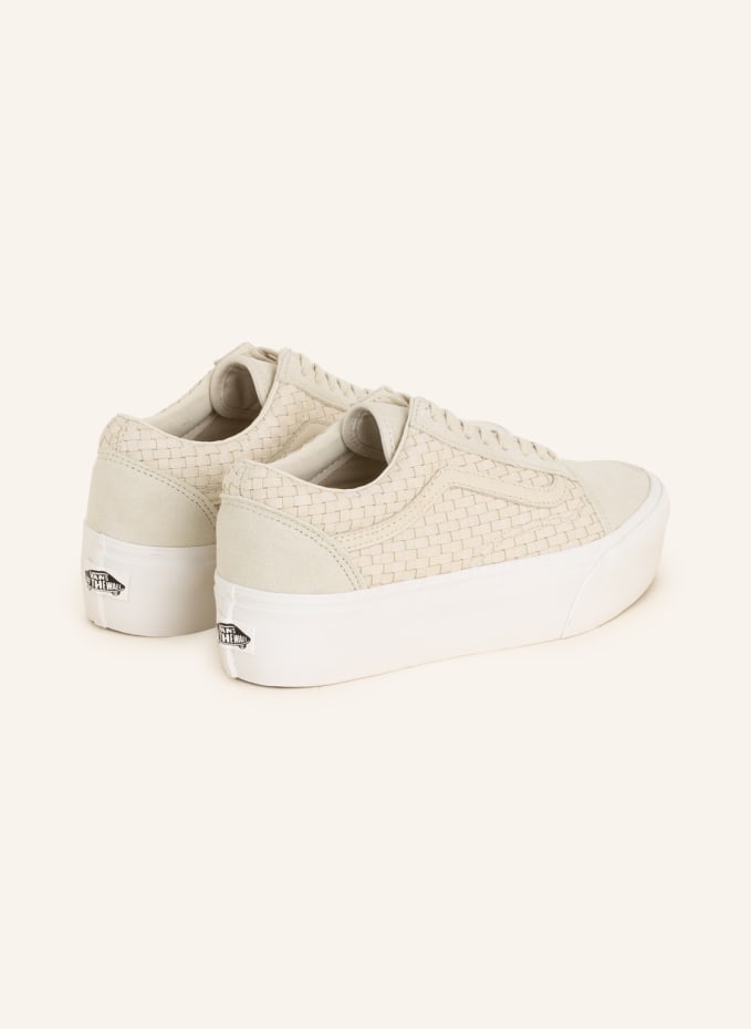 Vans platform 2024 femme blanc