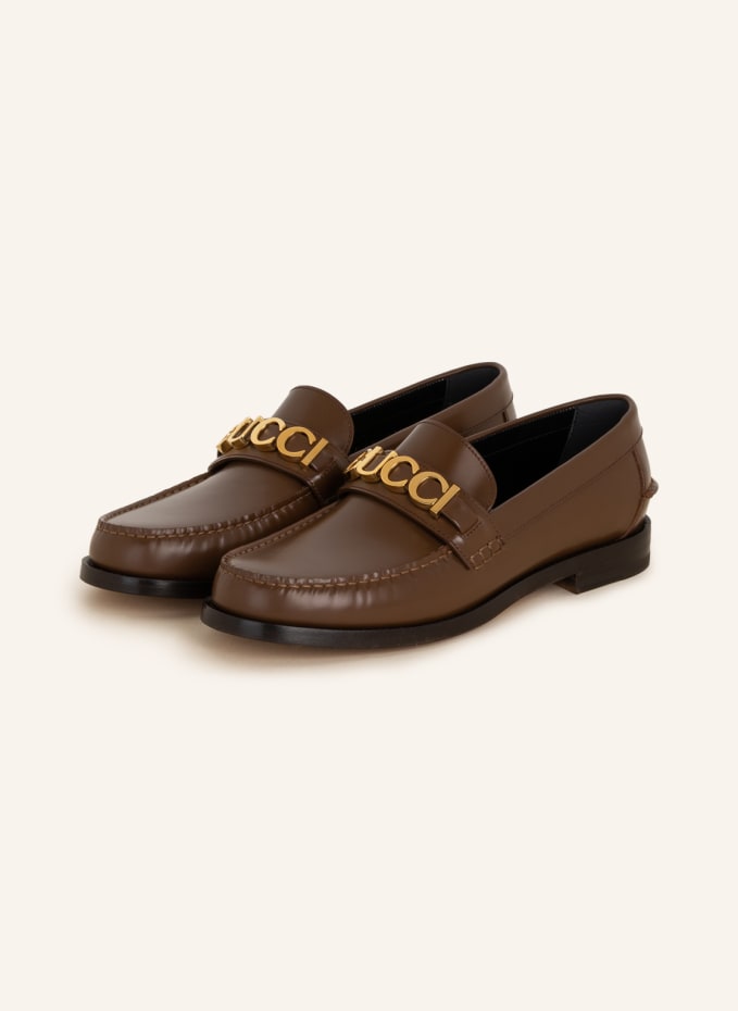 【GUCCI】MOCCASIN LEATHER MILLENIAL RIBOT◆81633317X00 size 13G Gucci Millennial Ribot Leather Interlocking G