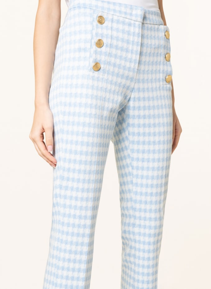 SEDUCTIVE Wide leg trousers SAILOR KICK in light blue/ white