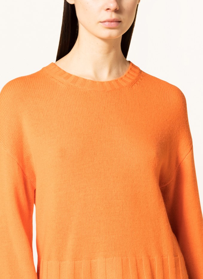 ALLUDE Sweater with cashmere in orange