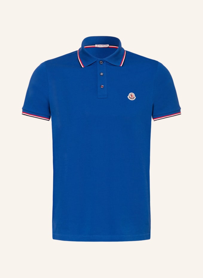 blue moncler polo shirt