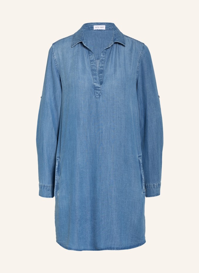 bella dahl Dress in denim look in medium ombre wash