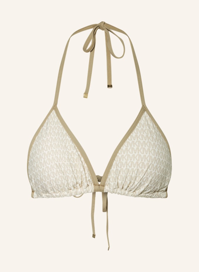  Michael Michael Kors Triangle Bikini Top with Ring Trim and  Removable Soft Cups Sea Coral SM : Clothing, Shoes & Jewelry