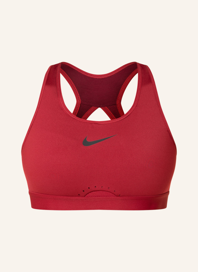 Nike Sports bra SWOOSH with mesh in dusky pink