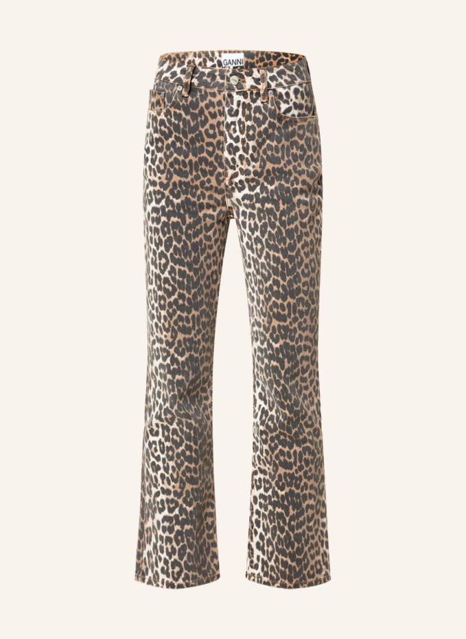 flared snakeskin print trousers, Tommy Hilfiger