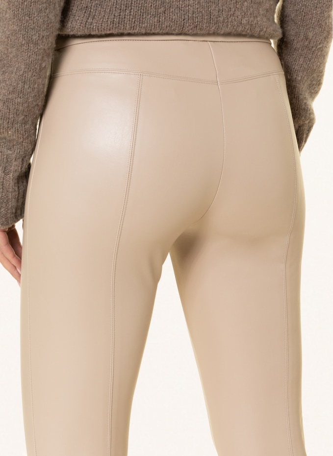 New Look leather look leggings in cream