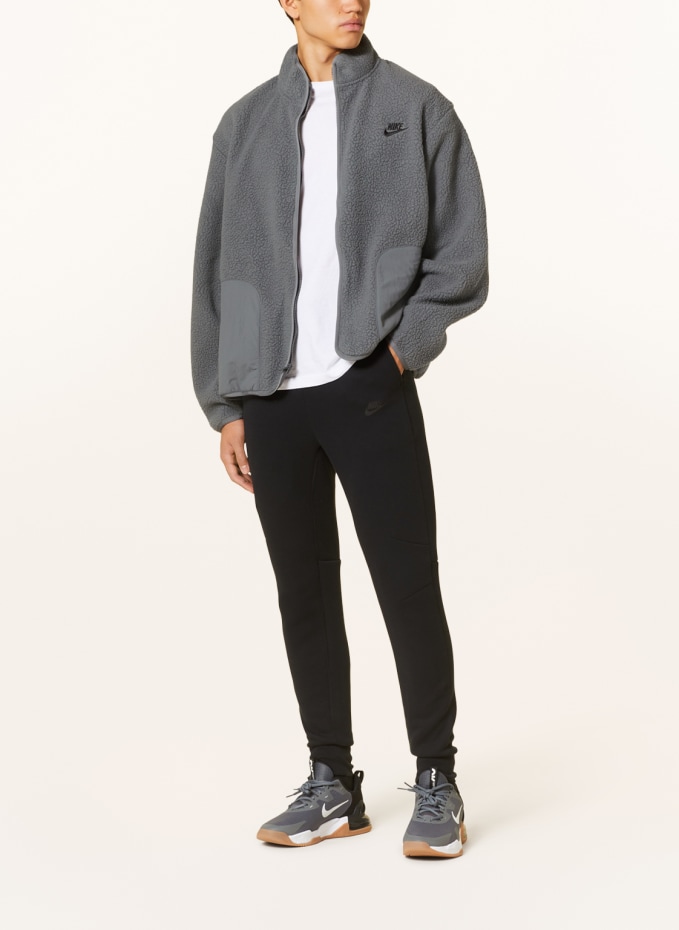 Nike gray fleece jacket sale