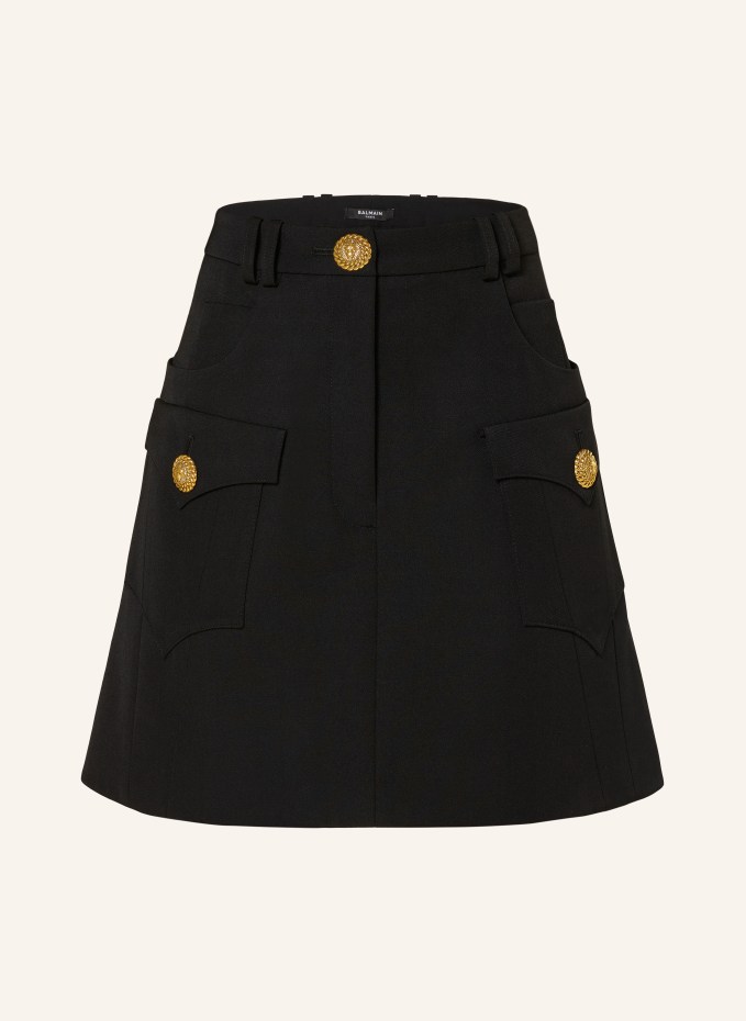 スカート BALMAIN 'Monogram' skirt Black  DF1LC056KG96 Balmain monogram-jacquard tote bag Black