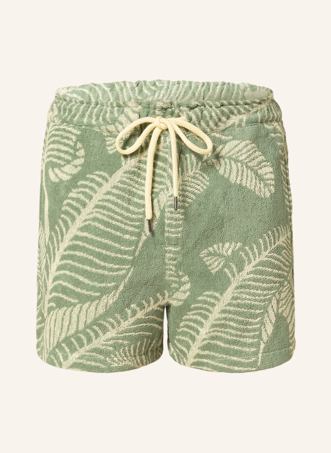 OAS Terry cloth shorts BANANA LEAF in light green/ cream