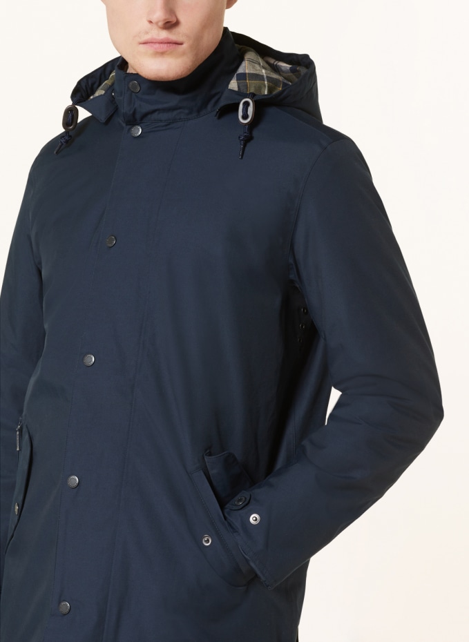 Barbour MAC rain parka with detachable hood in gray