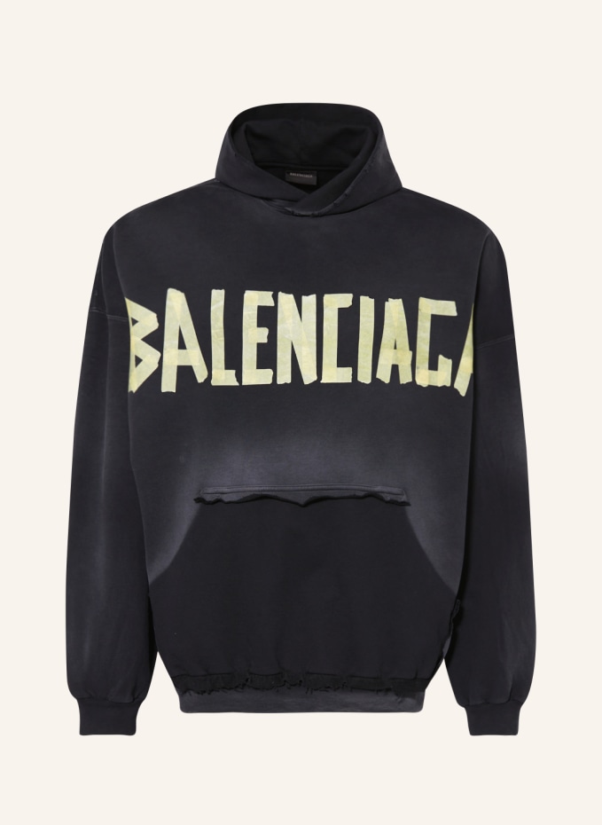 BALENCIAGA Oversized-Hoodie mit Cut-outs in schwarz