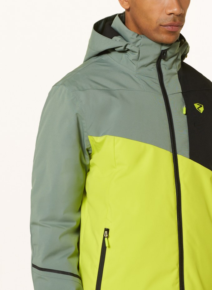 ziener Ski jacket TIMPA in olive/ turquoise/ dark blue