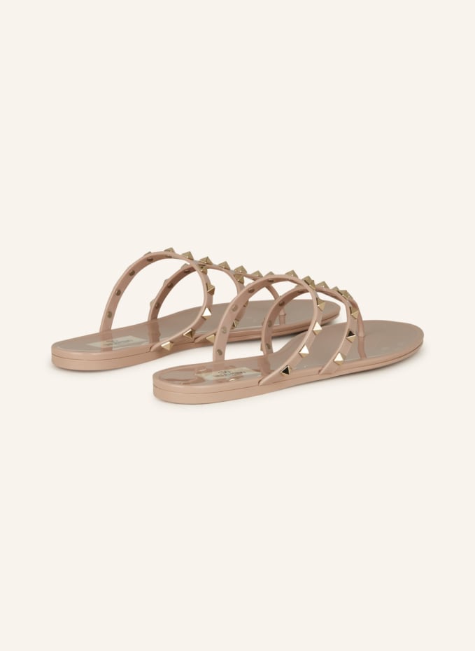 Valentino studded flip online flops