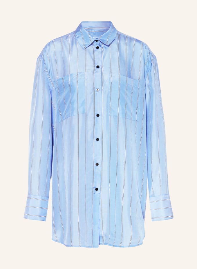 Herskind Shirt blouse SEVEN in silk in light blue/ white