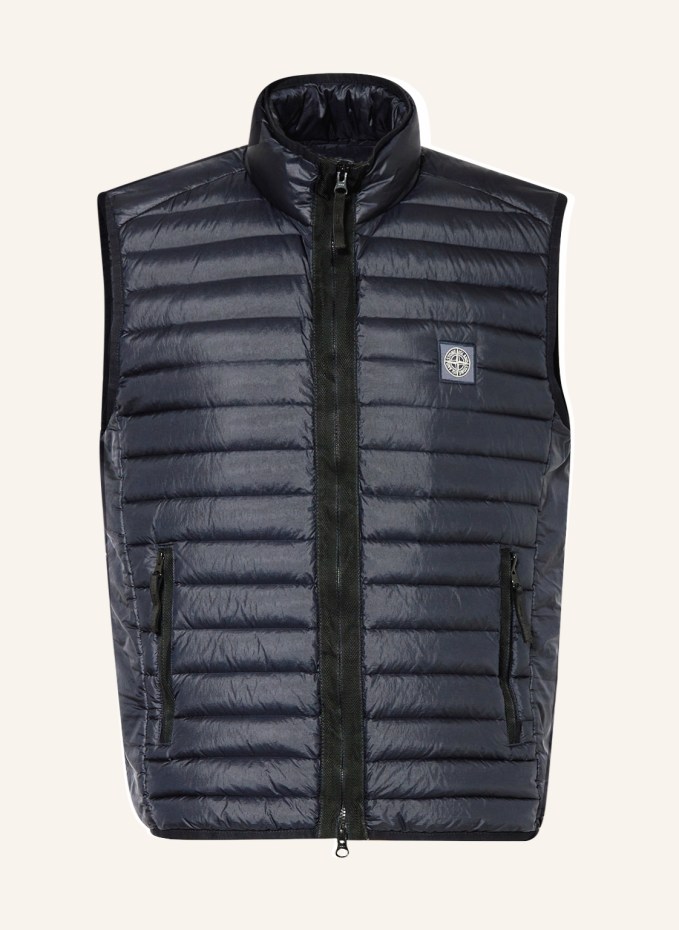 STONE ISLAND Lightweight down vest in black