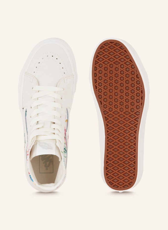 Cream high top best sale vans