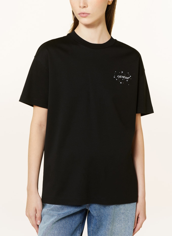 Black off shop white t shirt