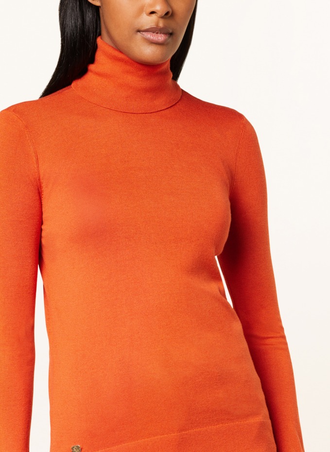 Womens orange hot sale turtleneck sweater