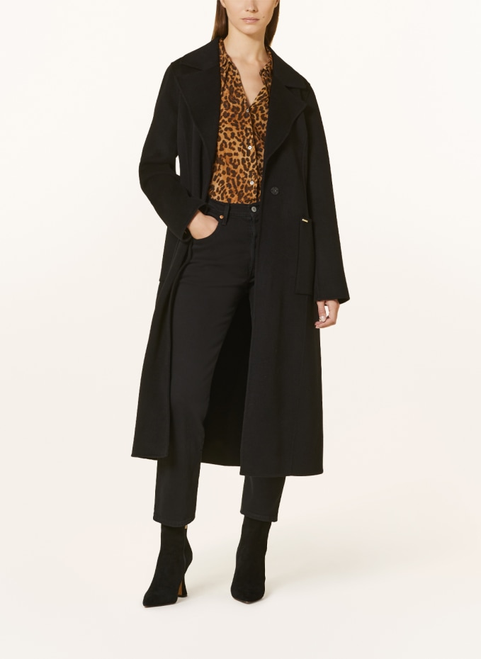 Michael kors 2024 black wool coat