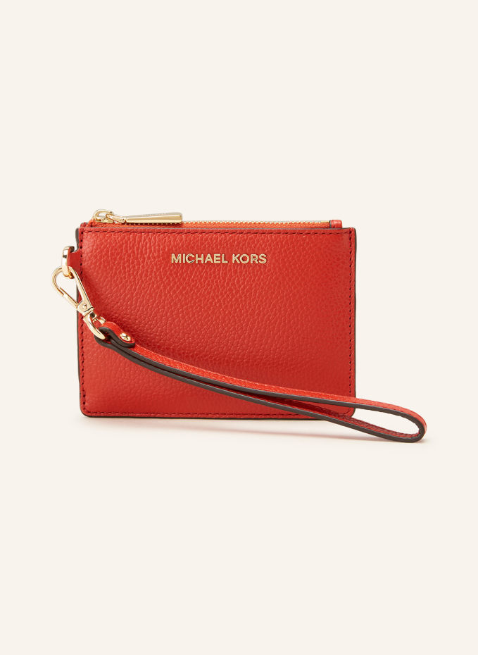 Michael Kors women's wallet in leather with logo Terracotta | Caposerio.com