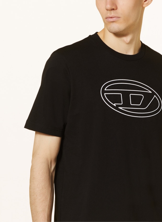 DIESEL T-shirt T-JUST-BIGOVAL in black