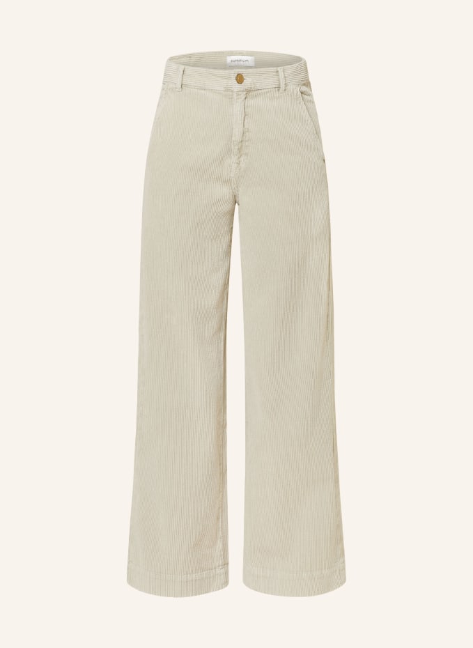 DAMA TROUSERS Long, wide pants in baby corduroy Eden - Bensimon