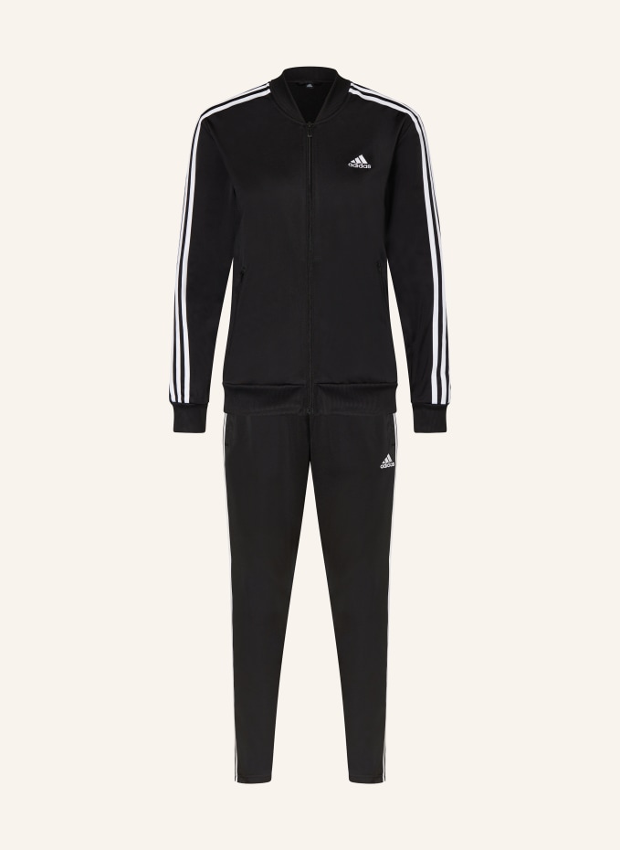 Black white store adidas tracksuit