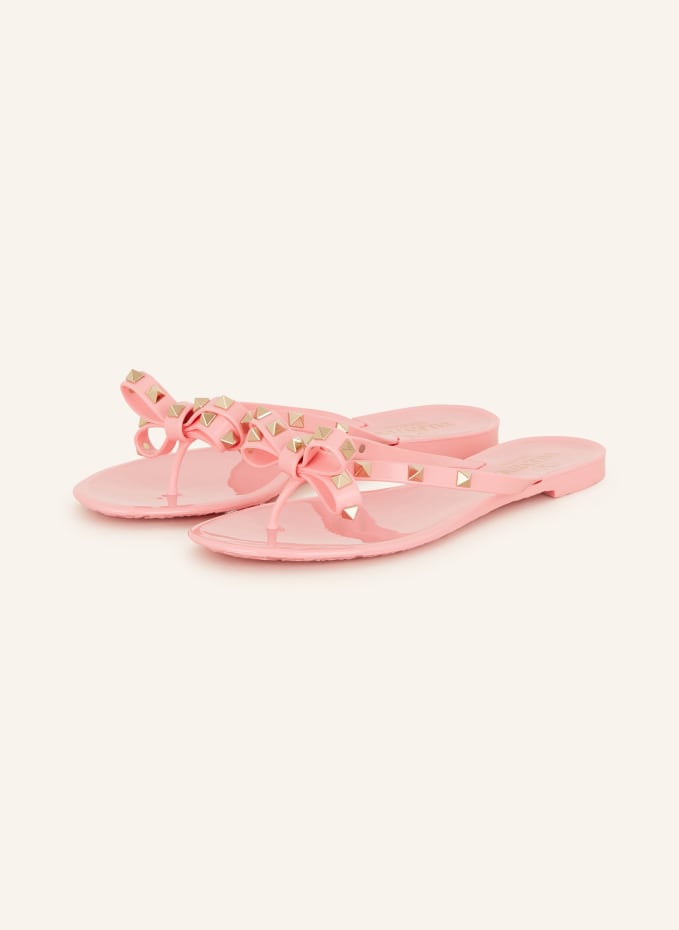 VALENTINO GARAVANI Flip flops SUMMER ROCKSTUD with rivets in nude