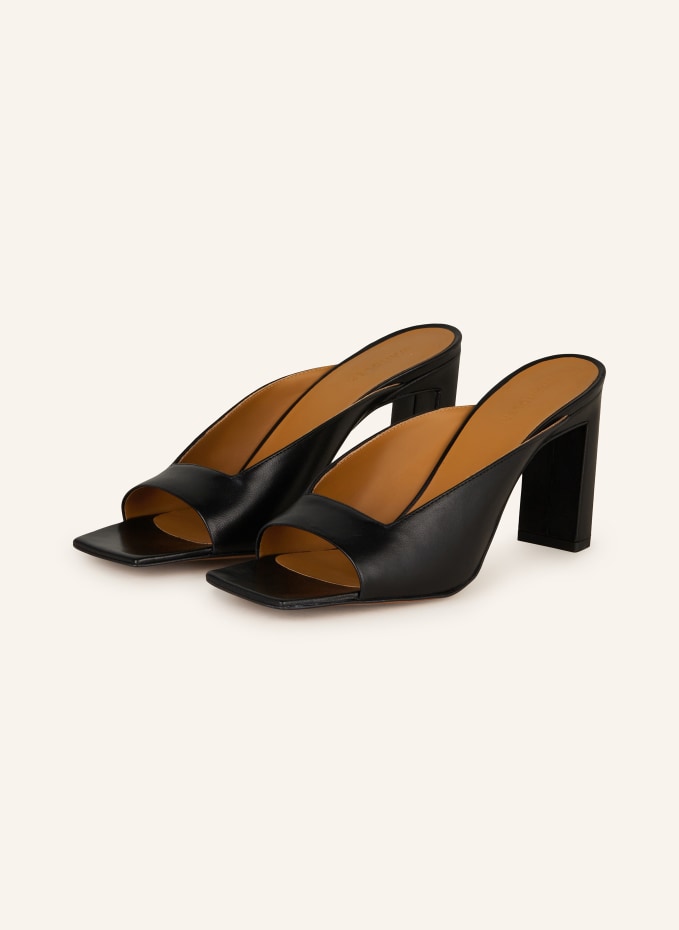 WANDLER ◆ Isa Leather Mules Wandler - Isa snake-effect leather mules Wandler