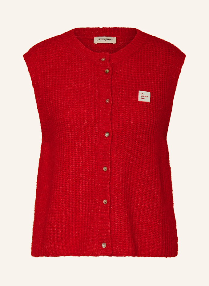 American Vintage Knit vest EAST with alpaca in light green